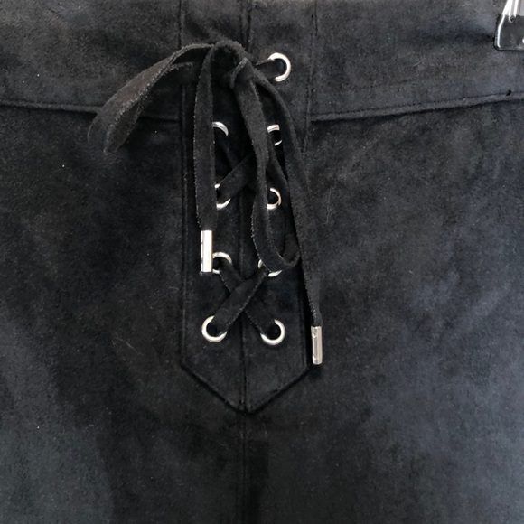 Black Suede Skirt - Picture 3 of 5